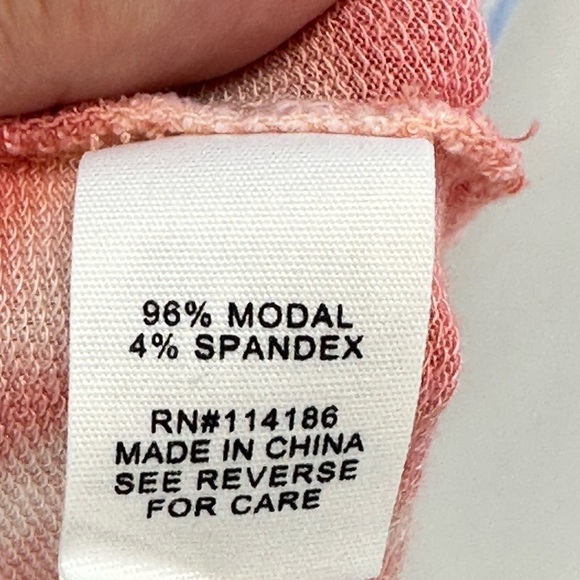 Adyson Parker Short Sleeve Crew Neck Tie Dyed Maxi Dress - Blue Pink - size XS - Picture 6 of 7